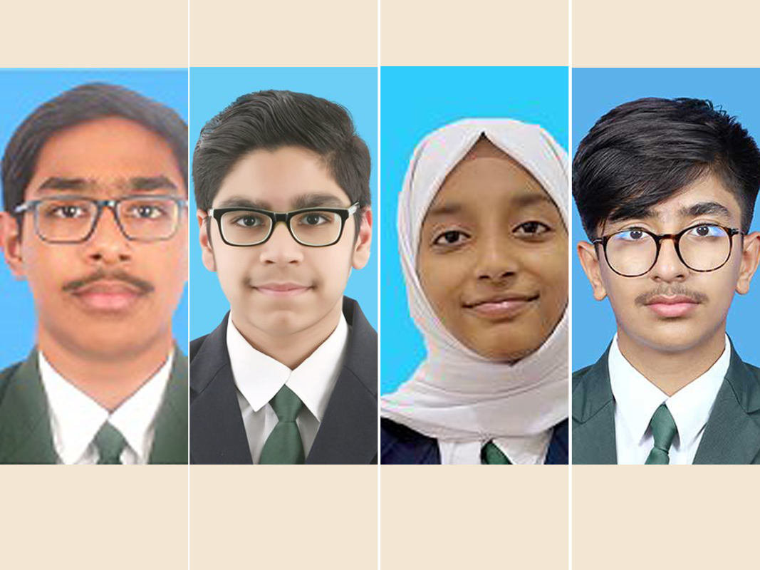 From left: Ritesh Vardhan Reddy Kanjula, Izzan Ra ID, Reemal Rafeeque, and Devam Vickram Liya  