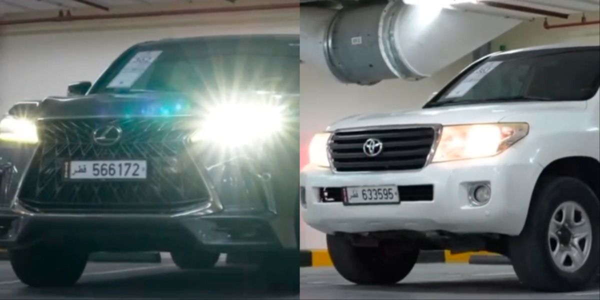A screengrab of the vehicles up for auction on Wednesday.