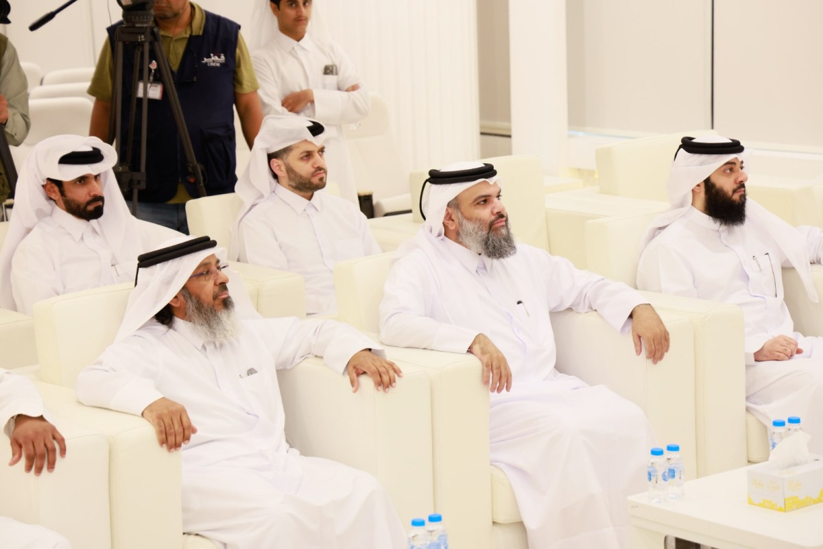 Undersecretary of the Ministry of Awqaf and Islamic Affairs H E Sheikh Dr. Khalid bin Mohammed bin Ghanem Al Thani with other officials during the event.