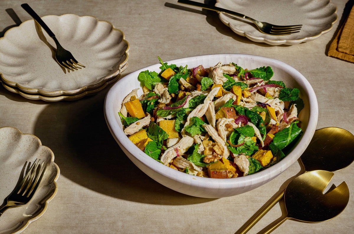 Chicken, Sweet Potato and Kale Salad. Photo by: Marvin Joseph/The Washington Post
