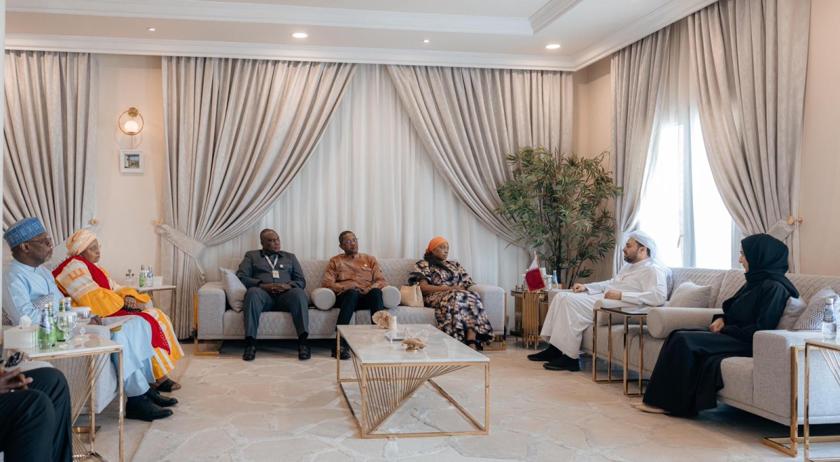 Minister of State at the Ministry of Foreign Affairs H E Dr. Mohammed bin Abdulaziz bin Saleh Al Khulaifi meeting with Ministers of Foreign Affairs of some African countries.