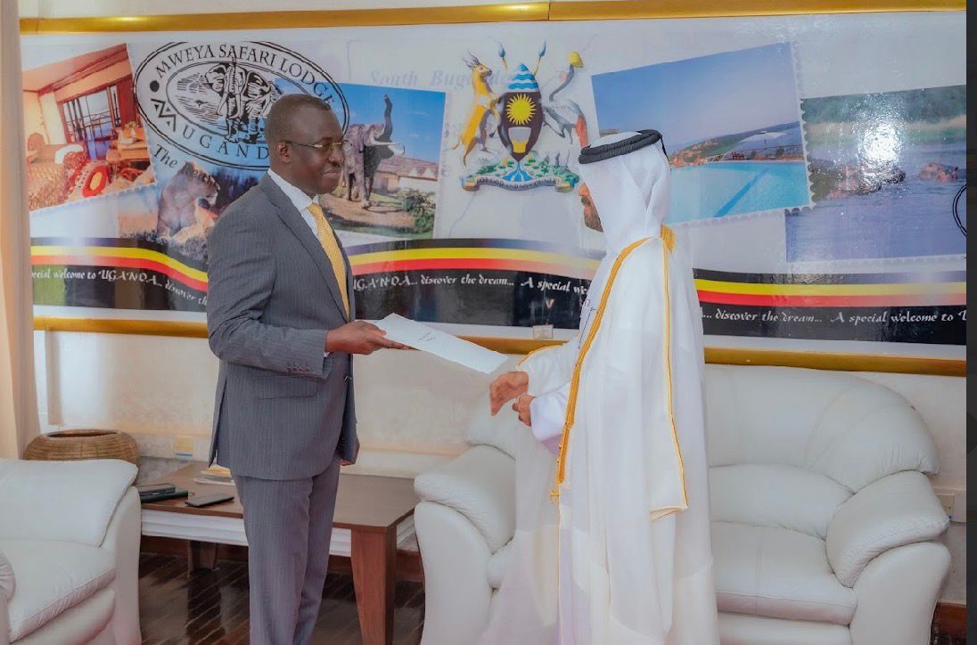 Uganda's Minister of State for Foreign Affairs receives copy of credentials of Qatari Ambassador