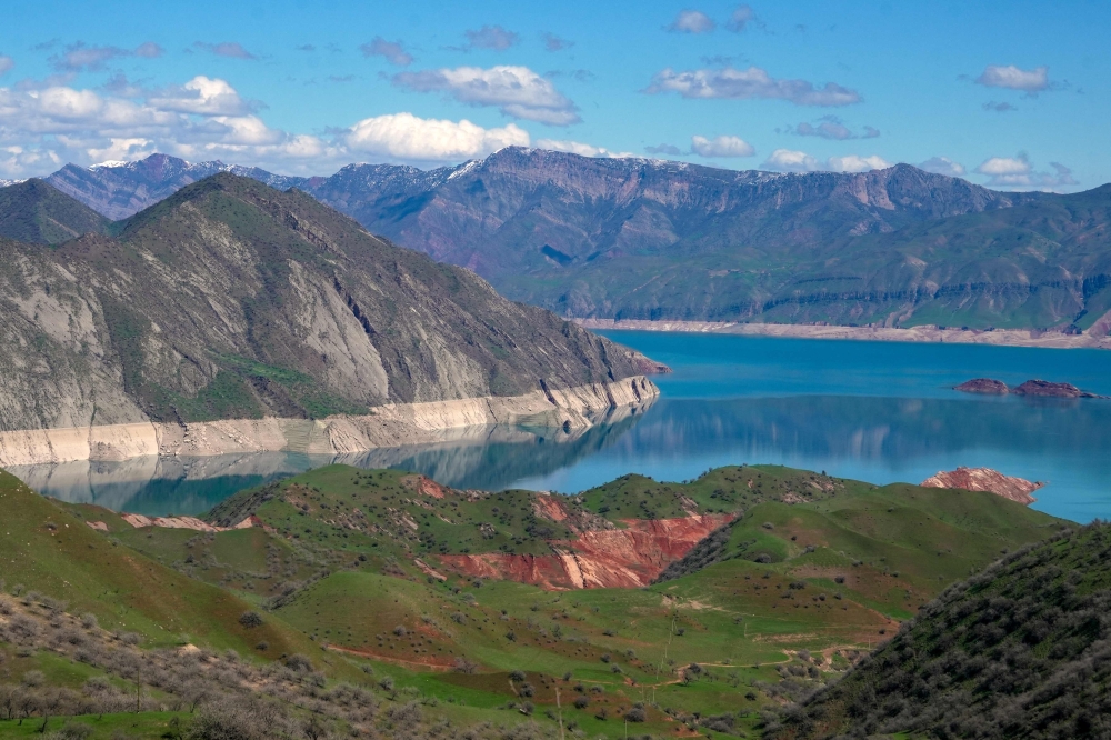 A view of the Nurek reservoir in Tajikistan. Photo by Amir Isaev / AFP