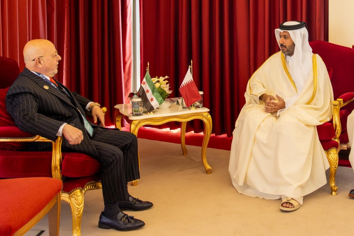 Doha Forum 2025: Minister of Commerce, Industry meets Syrian Minister of Economy, Industry