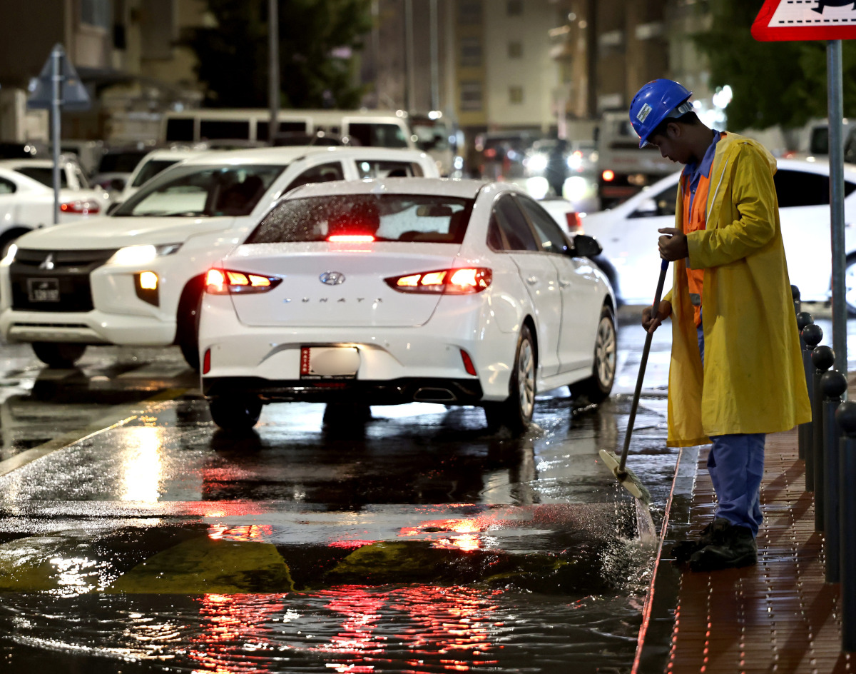 Photo of Doha streets during the rain on March 26, 2026. Photo by Salim Matramkot / The Peninsula Qatar